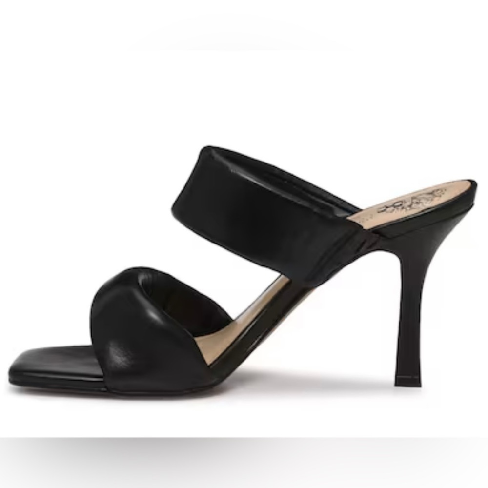 Used Leather Vince Camuto Black Mule Sandal Size 8 (used)